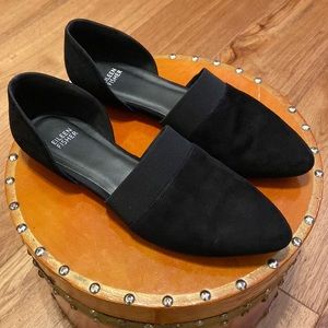 Eileen Fisher Black Suede Flats 9.5